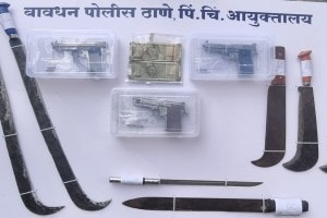 Bavdhan , pistols, cartridges , koyta ,