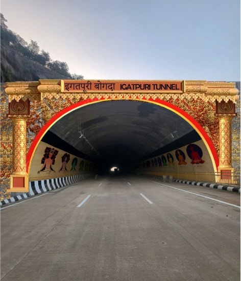 Thane Nashik tunnels decoration Warli painting photos 