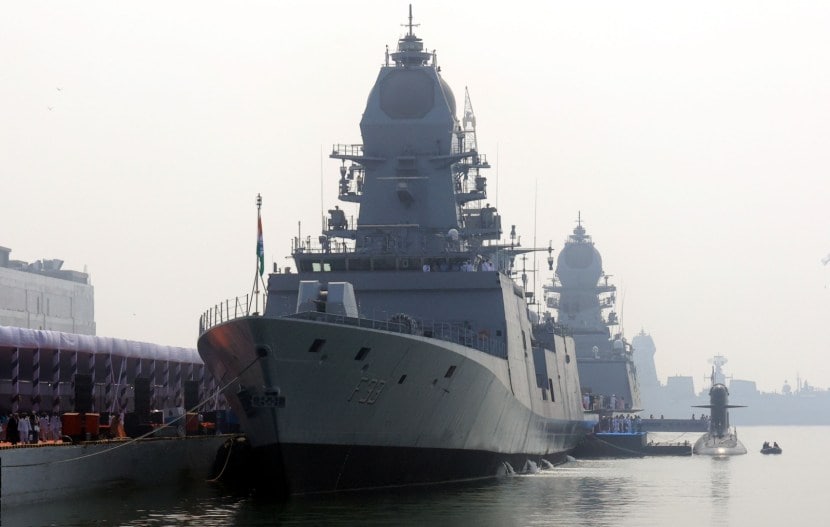 PM. Modi dedicated the three frontline warships Surat, Nilgiri and Vaghsheer to the nation on their commissioning at the Naval Dockyard in Mumbai on Wednesday morning.
