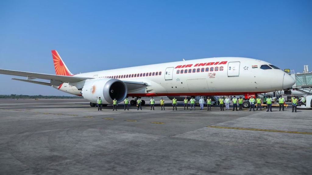 Image of Air India plane or in-flight Wi-Fi logo