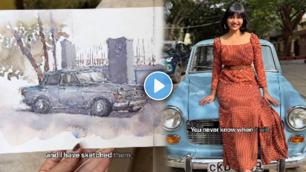 Women Gifted Herself Premier Padmini Vintage car