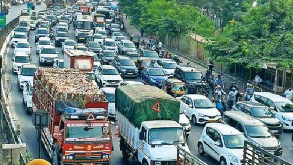 navi Mumbai traffic jam due to coldplay