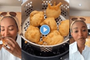 content creator Kadi Tucker fell in love with Vada Pav The recipe was explained in Marathi netizens praised her viral video