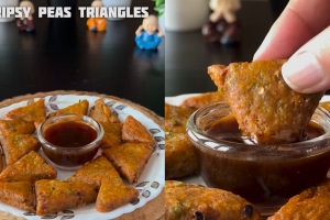 crispy peas triangle recipe in marathi