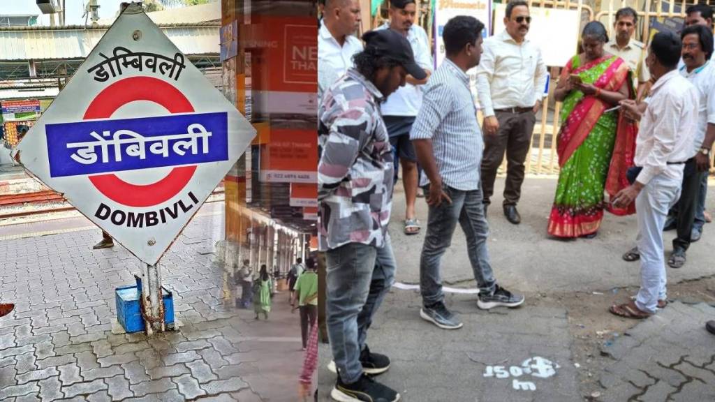 kdmc draw 150 meter boundary line for hawkers in dombivli east railway