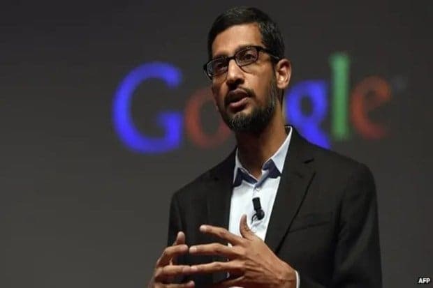 जागतिक टेक कंपनी Google चे भारतीय वंशाचे CEO सुंदर पिचाई हे जगातील सर्वात श्रीमंत कार्यकारी अधिकारी आहेत, त्यांचे वार्षिक वेतन अंदाजे $२८० दशलक्ष आहे. (फोटो : एएफपी)