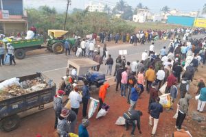 57 trolleys of garbage removed from Pusegaon Dr Dharmadhikari Pratishthans cleanliness campaign