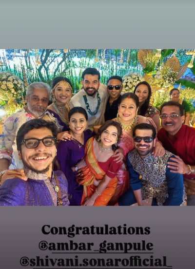 rang maza vegala team attends shivani sonar and ambar ganpule wedding