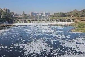 Indrayani river foams before Chief Minister Devendra Fadnavis visit to Alandi