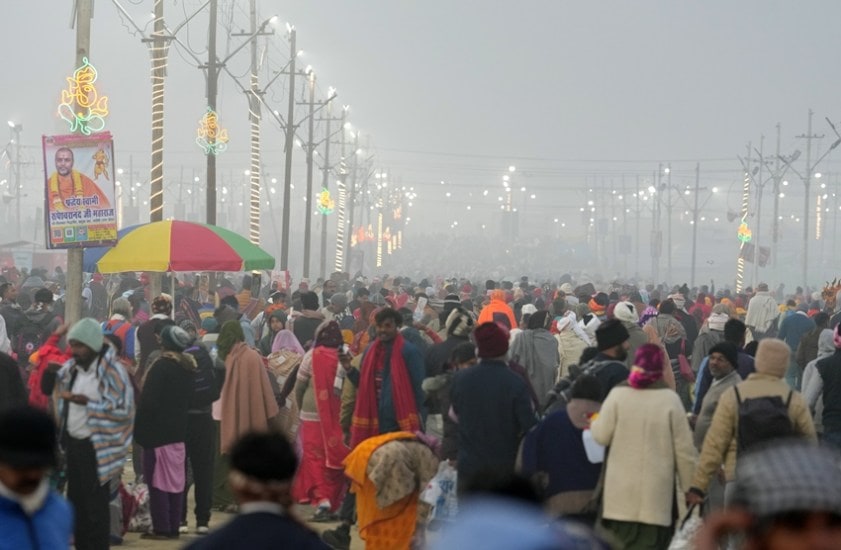 Holy dip at Triveni Sangam