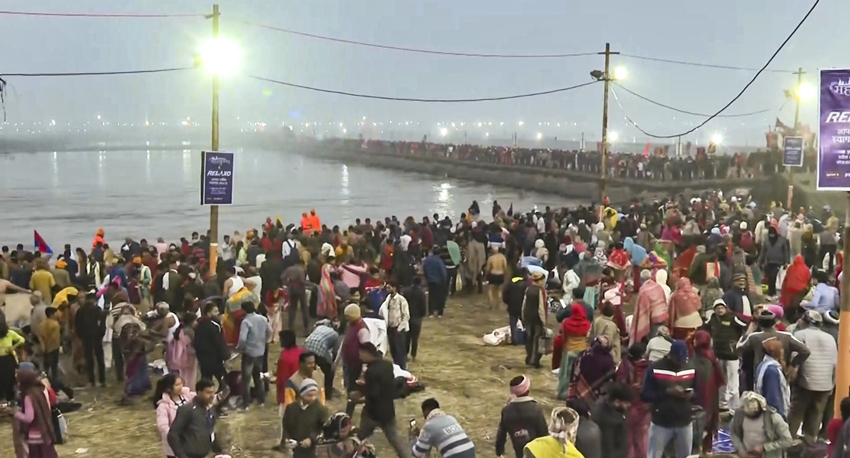 Holy dip in Sangam Prayagraj