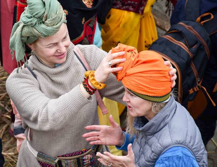 foreign devotees in maha kumbh 2025