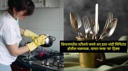 Kitchen Hacks : लखलखू लागतील किचनमधील स्टीलचे चमचे अन् इतर भांडी, पिवळसर, काळपटपणा काही सेकंदात होईल साफ; वापरा फक्त ‘या’ ट्रिक्स