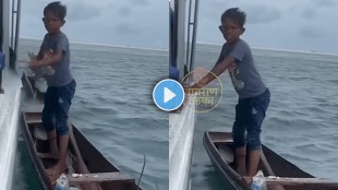 Emotional video of a kid selling coconuts from boat hardworking child video viral on social media