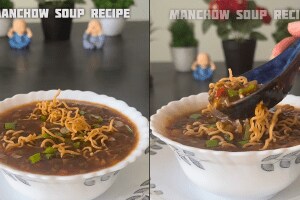 Manchow soup recipe in Marathi winter special veg manchaow soup