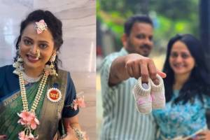 tharla tar mag asmita aka monika dabade baby shower ceremony first look