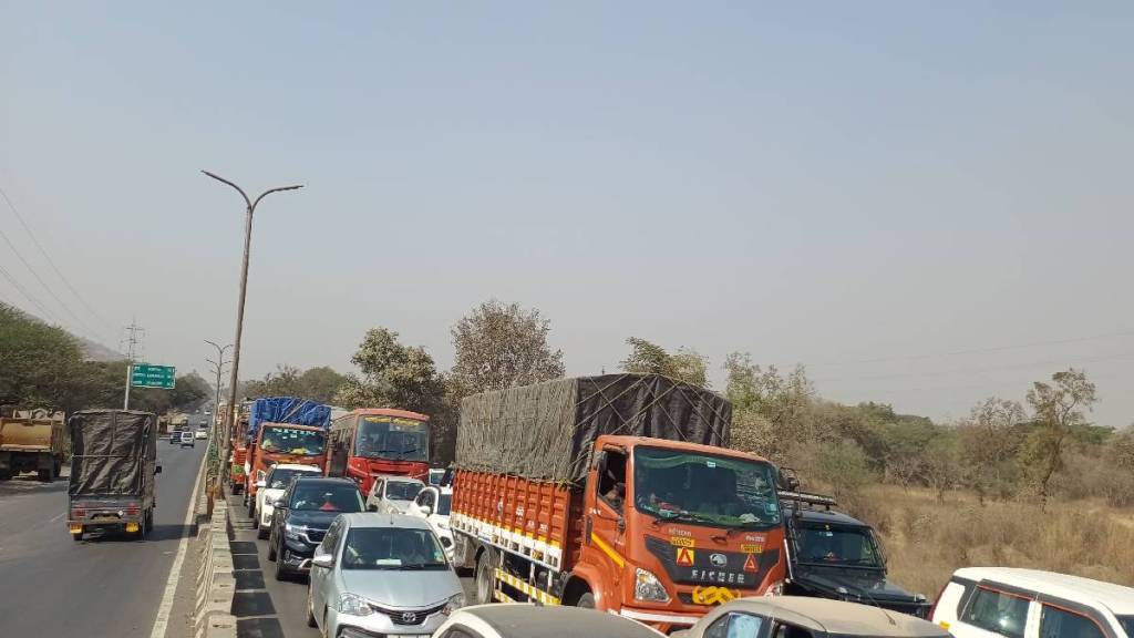 Traffic jam on the old Pune to Mumbai highway Pune news