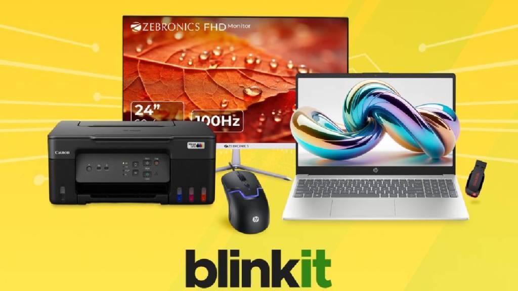 now buy laptops monitors and printers on Blinkit