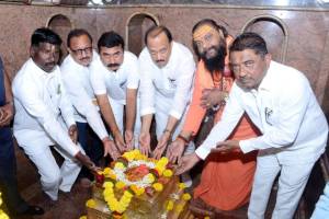 Ajit Pawar visit to Pusegaon without administrative formalities satara news