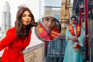 priyanka chopra visits chikloor balaji temple