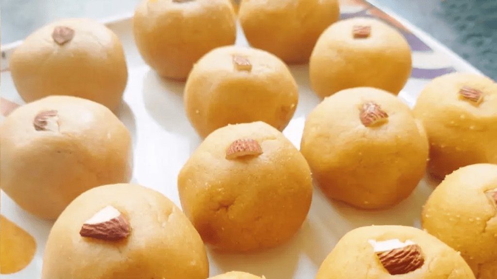 rava besan ladoo recipe in marathi