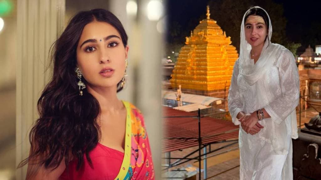 sara ali khan visited shri shailam jyotirlinga