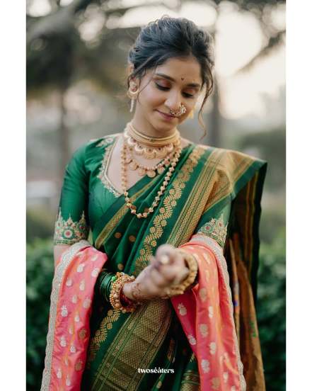 shivani sonar traditional bridal look actress mangalsutra design