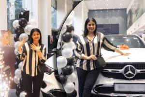 sonali kulkarni bought new new mercedes benz car