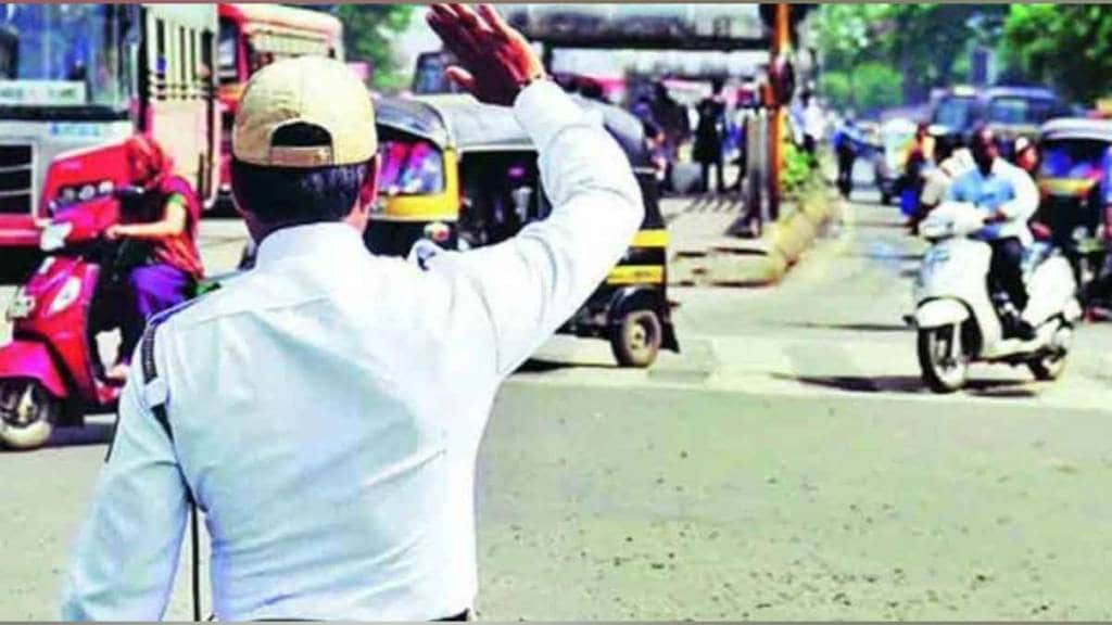 Traffic police launch special campaign for footpath freedom in Nagpur