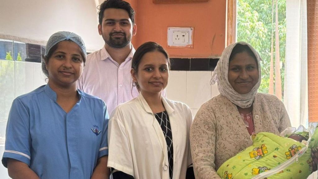 Baby overcomes respiratory problems after 72 hours of continuous treatment