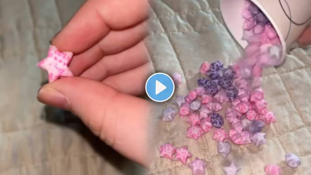 women crafting paper stars during her stay in a mental hospital