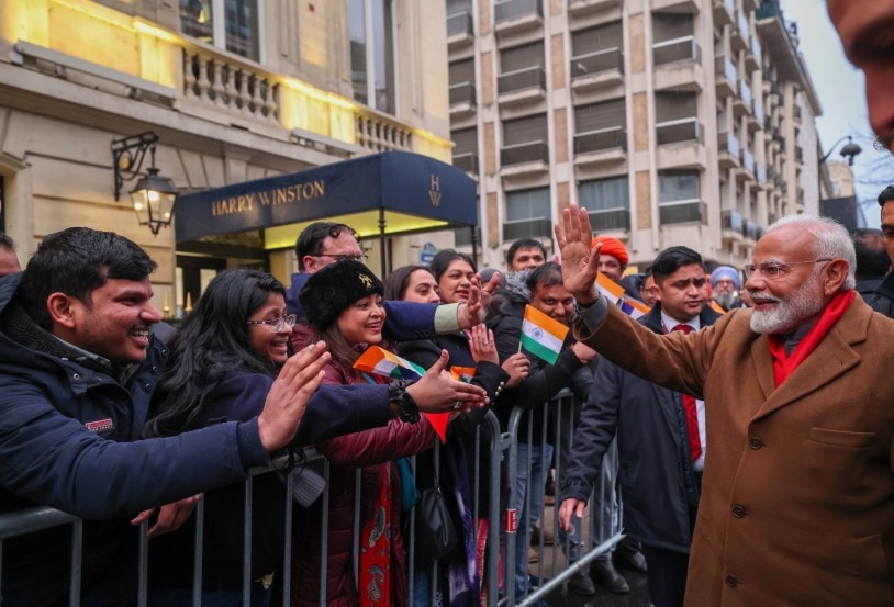 Prime Minister Narendra Modi in Paris, Modi arrives in Paris for AI Summit