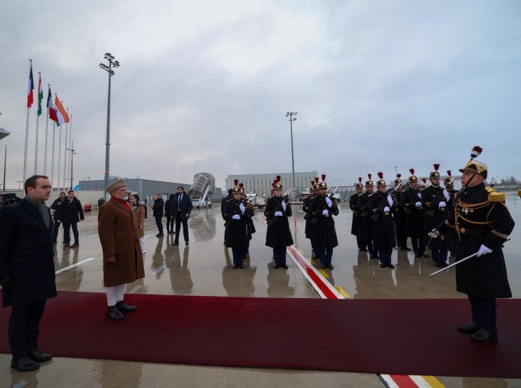 Prime Minister Narendra Modi in Paris, Modi arrives in Paris for AI Summit