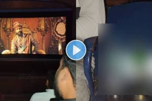 drinking alcohol in theatre during Chhaava movie Shocking video