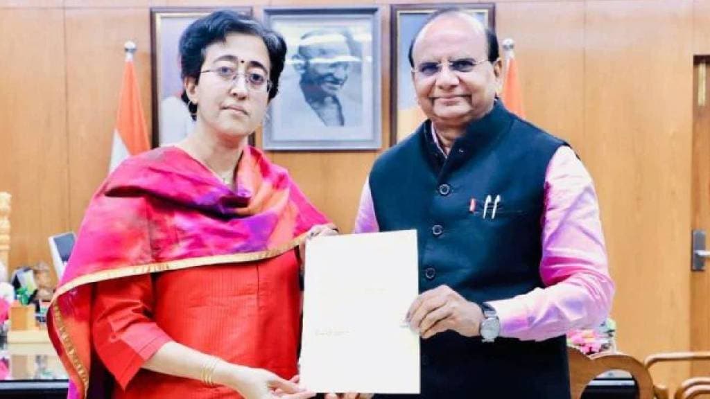 Chief Minister Atishi tendered her resignation to the Lieutanant-Governor V K Saxena