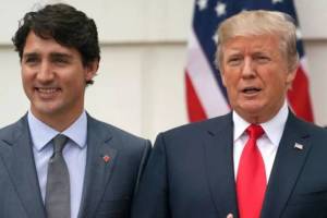 Donald Trump and justin Trudeau