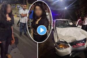 Drunk Russian Woman tourist accident Raipur