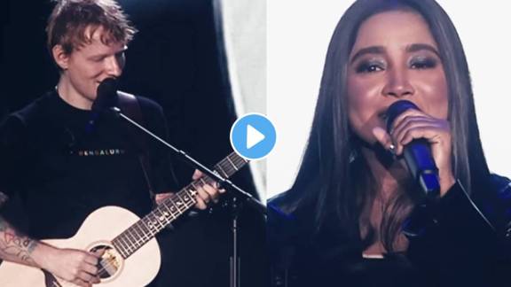 Ed Sheeran sings with Shilpa Rao Chuttamalle telugu song in Bengaluru live concert