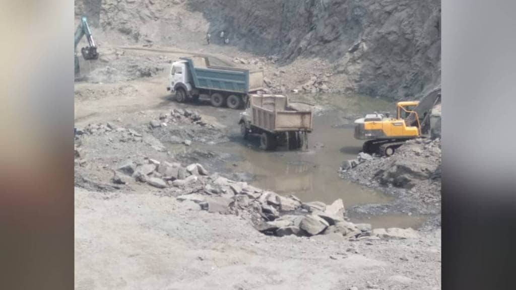 Excavation in Boisar East Violation of quarry rules in excavation Palghar news