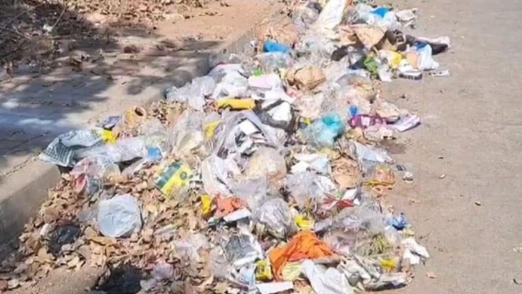 Garbage piles in Ambernath sanitation workers go on strike