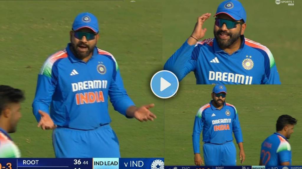 Rohit Sharma Angry on Harshit Rana For Overthrow for Four Runs Video Viral