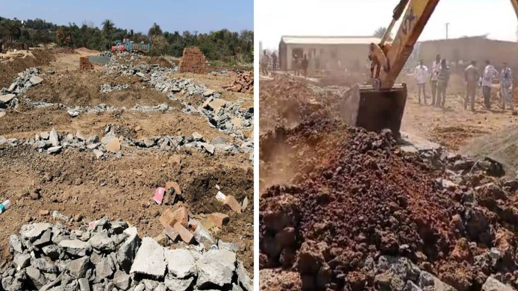 130 illegal graves structure demolished in titwala kalyan news