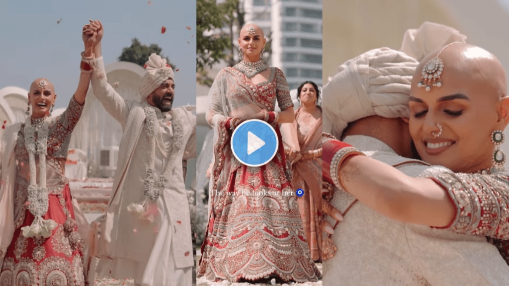 Indian bride with alopecia ditches wig embraces bald look Emotional wedding video