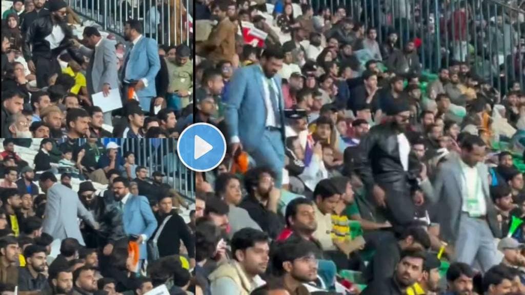 Fan with Indian flag assaulted & arrested in Lahore stadium by officials during ENG v AUS Video