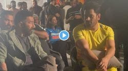 Video : एमएस धोनीने सनी देओलबरोबर बसून पाहिला INDvsPAK सामना; CSK च्या जर्सीची होतेय चर्चा