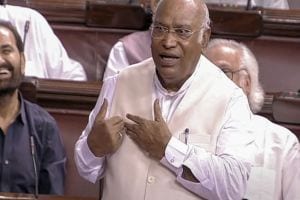 Mallikarjun Kharge reacts angrily to Neeraj Shekhar’s interruption in the Rajya Sabha with the comment "Tera baap mere saath tha!"