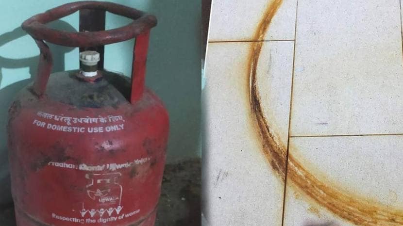 kitchen jugaad stick bindi paper on gas cylinder