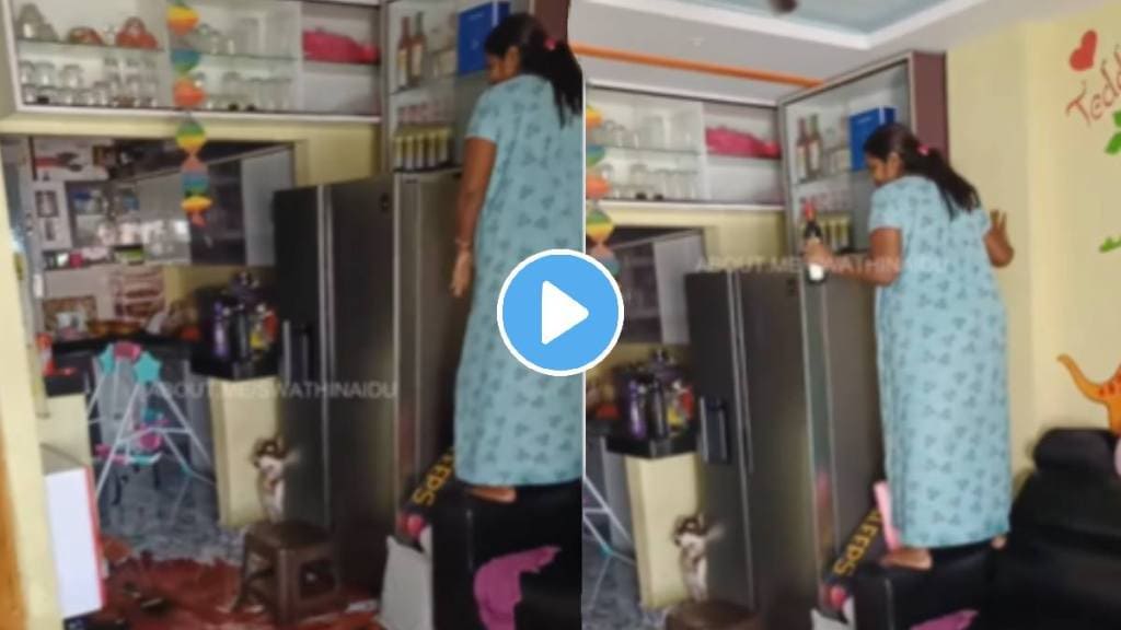 The wife broke all the branded liquor bottles of the husband shocking video goes viral