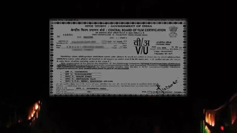 why this certificate shown before movie starts, Censor Board Certificates meanings