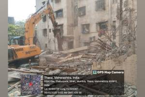 jitendra awads broadcast thane municipal corporation demolished illegal construction in Mumbra